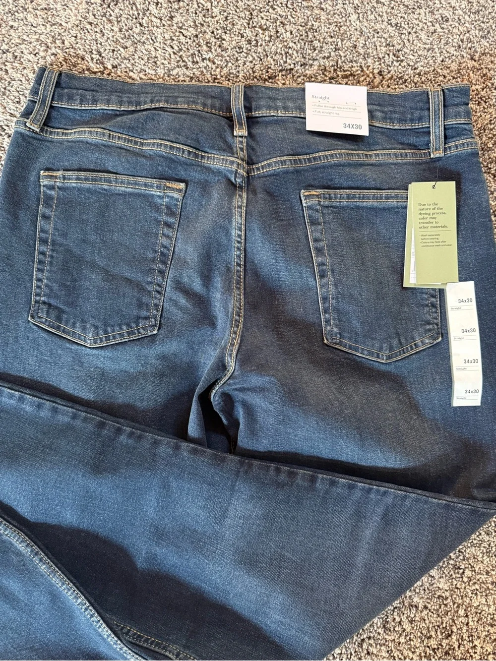 Goodfellow & Co Men’s Straight Jeans in Dark Blue Denim